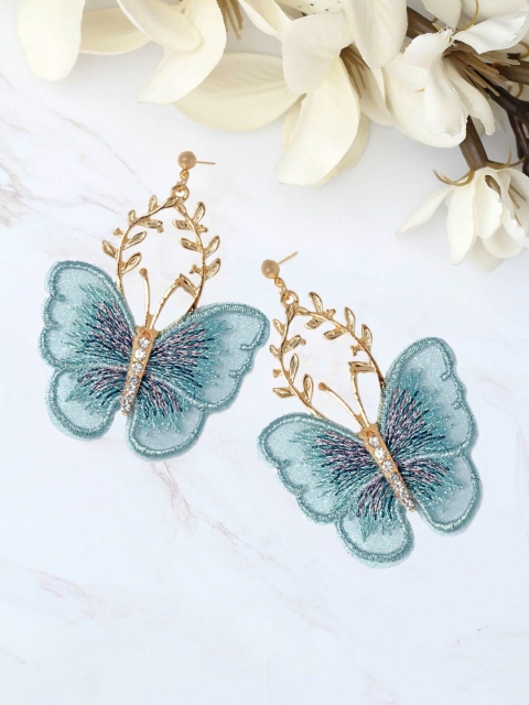 

Bellofox Teal Contemporary Drop Earrings