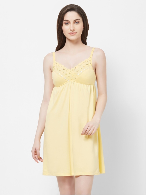 

Soie Women Yellow Baby Doll
