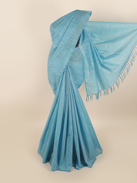 

Pothys Blue Striped Jute Silk Saree