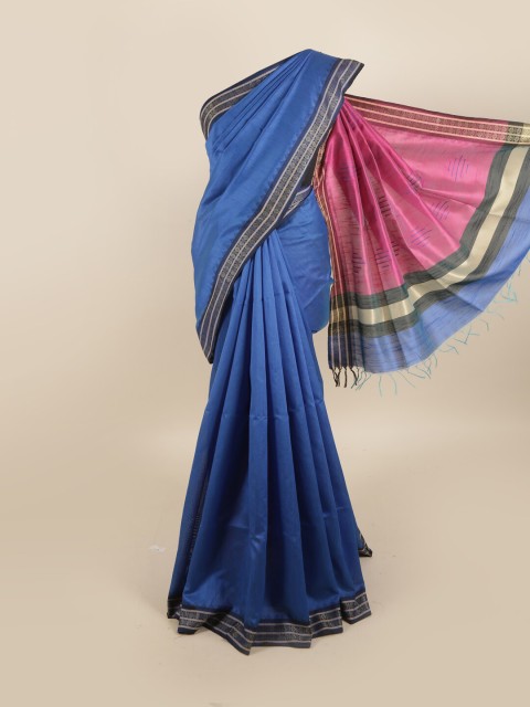 

Pothys Blue & Pink Jute Silk Saree