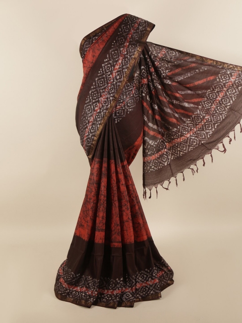 

Pothys Brown Jute Cotton Saree