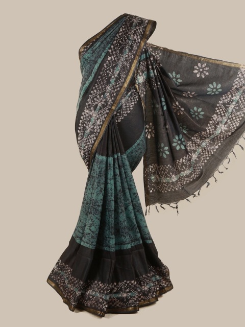 

Pothys Blue & White Tie and Dye Jute Cotton Saree