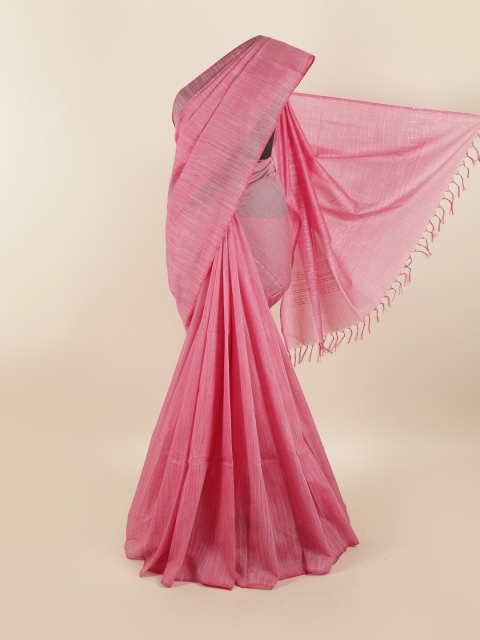 

Pothys Pink Jute Silk Saree