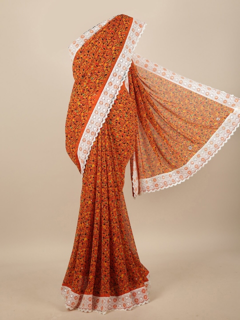 

Pothys Orange Floral Saree