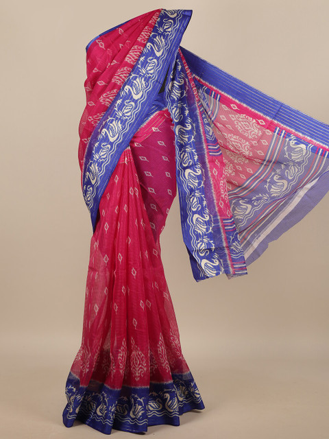 

Pothys Pink Jute Silk Saree