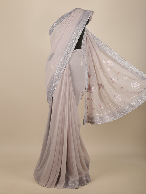 

Pothys Grey Floral Saree