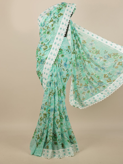 

Pothys Green Floral Saree