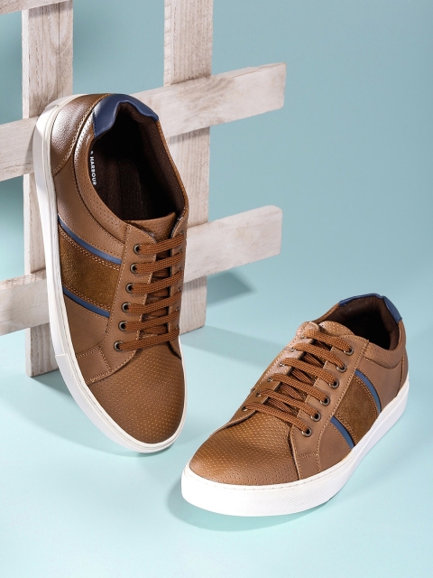 

Mast & Harbour Men Tan Brown Perforated Sneakers