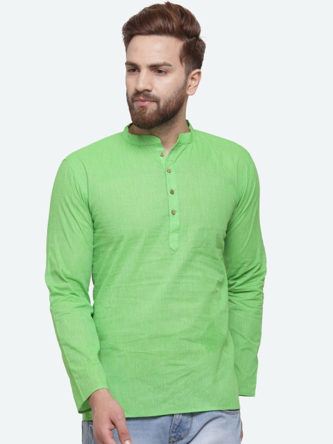 

RG DESIGNERS Men Green Kurta
