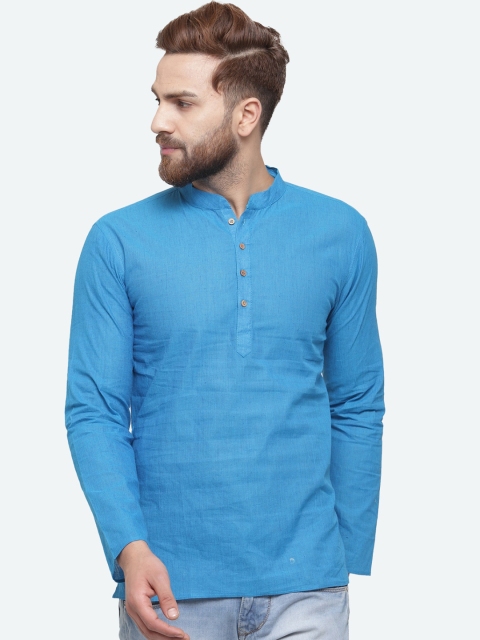 

RG DESIGNERS Men Blue Kurta