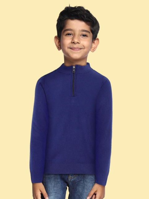 

GAME BEGINS Boys Blue Solid Pullover