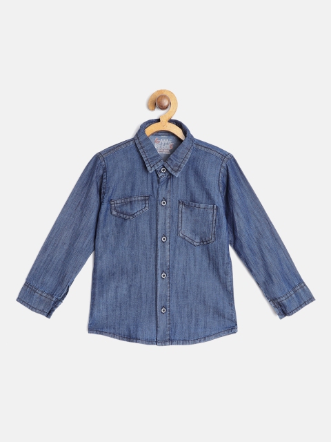 

GAME BEGINS Boys Blue Cotton Denim Casual Shirt