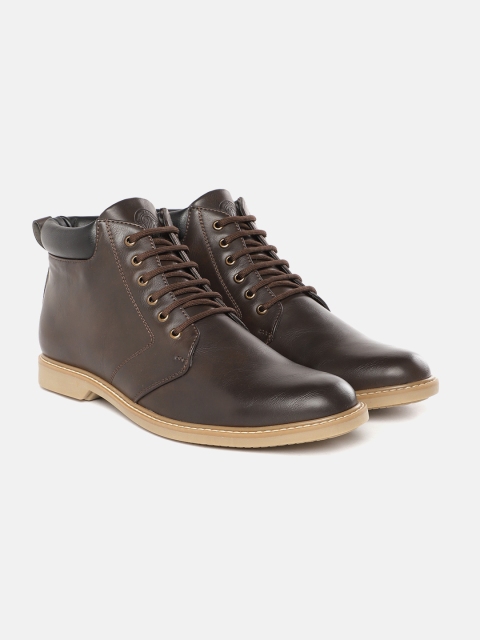 

Roadster Men Coffee Brown Solid MidTop Flat Boots