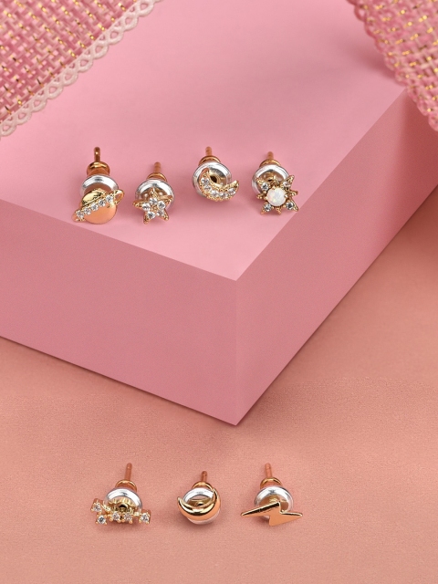 

Accessorize Gold-Toned Contemporary Studs Earrings
