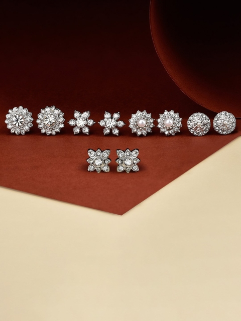 

Accessorize Silver-Toned Contemporary Studs Earrings