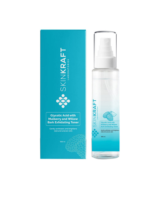 

SKINKRAFT Customized Toner Glycolic Acid with Mulberry and Willow Bark Exfoliating Toner, Transparent
