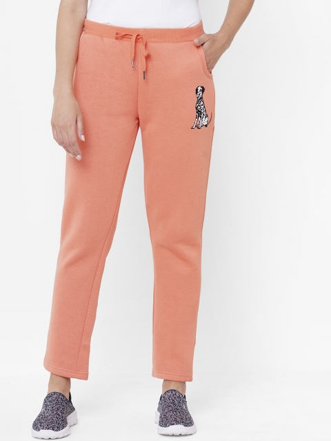 

Sweet Dreams Women Peach Solid Straight Fit Track Pants