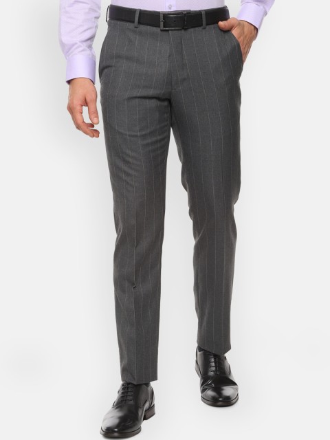 

Van Heusen Men Grey Slim Fit Formal Trousers