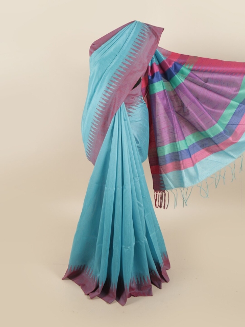 

Pothys Blue & Purple Jute Silk Saree