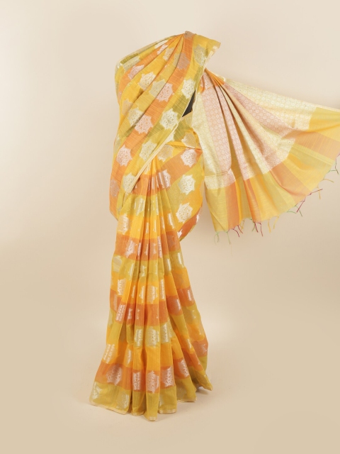 

Pothys Multicoloured Ethnic Motifs Beads and Stones Saree, Multi