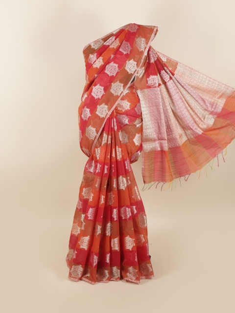 

Pothys Multicoloured Ethnic Motifs Beads and Stones Saree, Multi