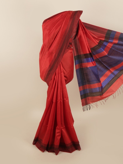 

Pothys Red Jute Silk Saree