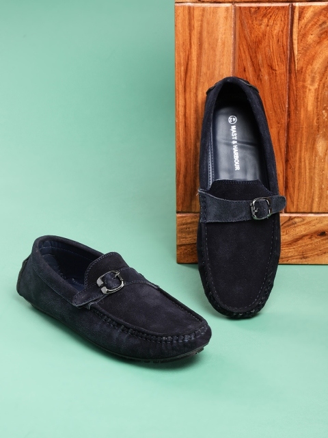 

Mast & Harbour Men Navy Blue Driving Shoes