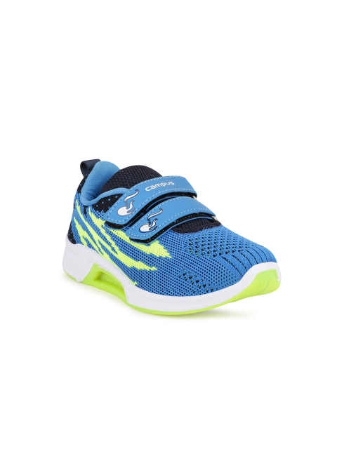 

Campus Kids Navy Blue & Green Mesh Velcro Regular Running Shoes