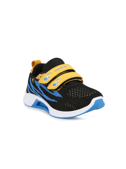 

Campus Unisex Kids Black & Yellow Slip On Running Shoes