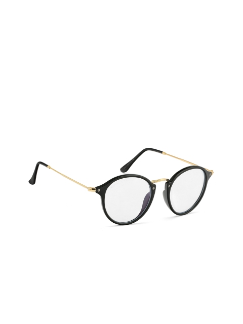 

ROYAL SON Unisex Black & Gold-Toned Full Rim Round Frames