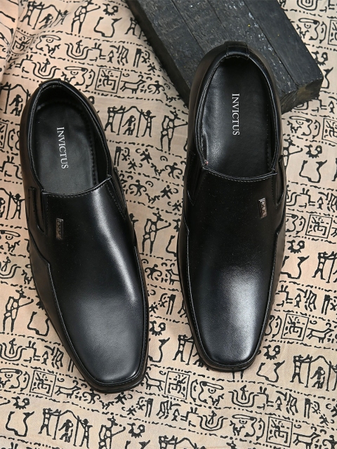 

INVICTUS Men Black Solid Formal Slip-On Shoes