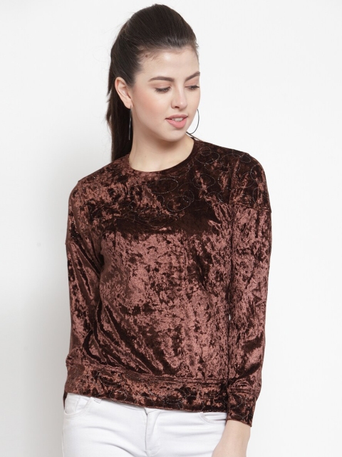 

armure Brown Velvet Regular Top