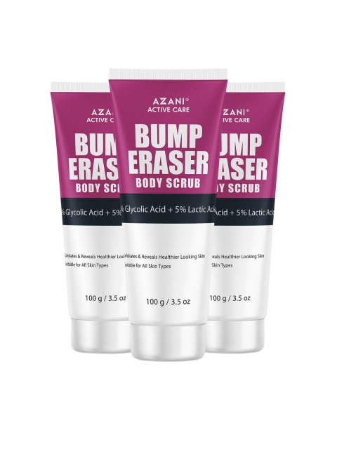 

Azani Active Care Set Of 3 Bump Eraser Enlarged Pores Body Scrub - 100gm Each, White