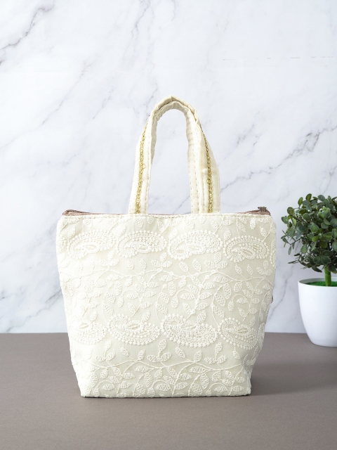 

Golden Peacock White Shopper Tote Bag