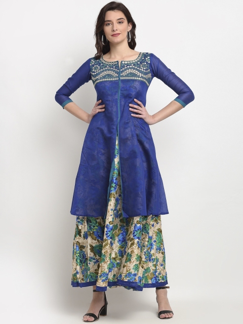 

Lovely Lady Blue Floral Maxi Dress