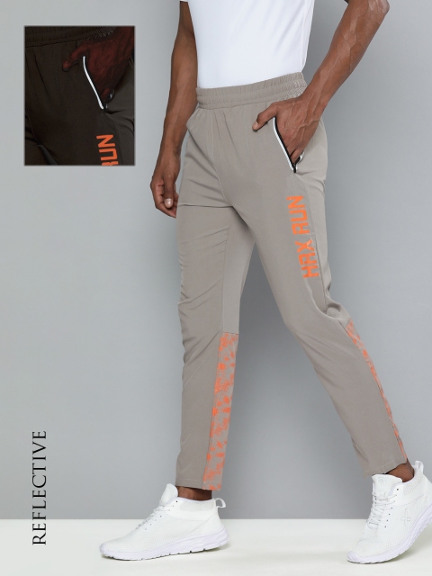 

HRX By Hrithik Roshan Running Men Wet Weather Brand Logo Track Pants, Grey