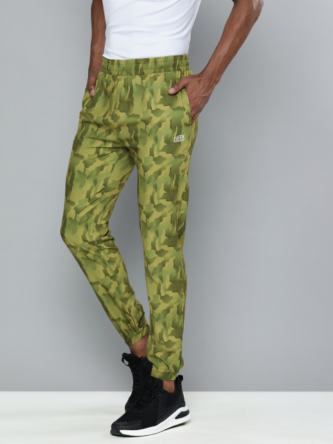 

HRX By Hrithik Roshan Running Men Green Camouflage Track Pants