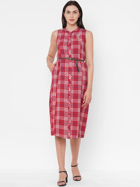 

ZOLA Red Checked Dress
