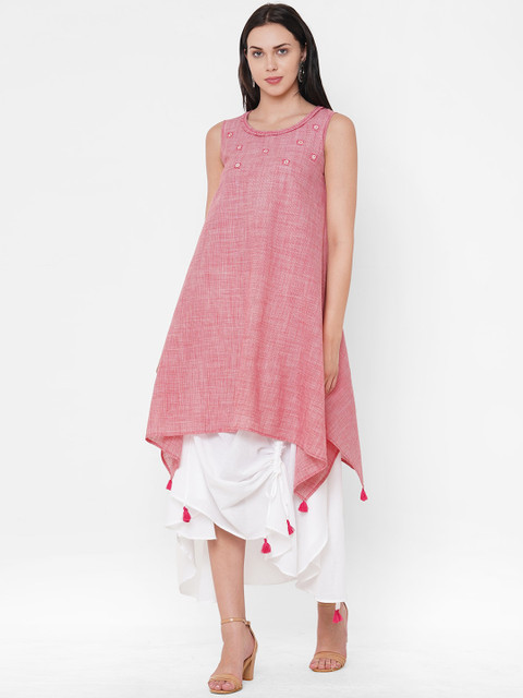 

ZOLA Pink A-Line Midi Dress