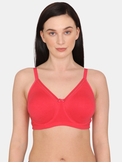 

Zivame Red Solid Minimizer Bra - Underwired Non-Padded