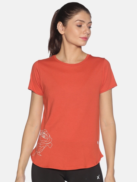 

Soul Space Women Orange Raw Edge T-shirt