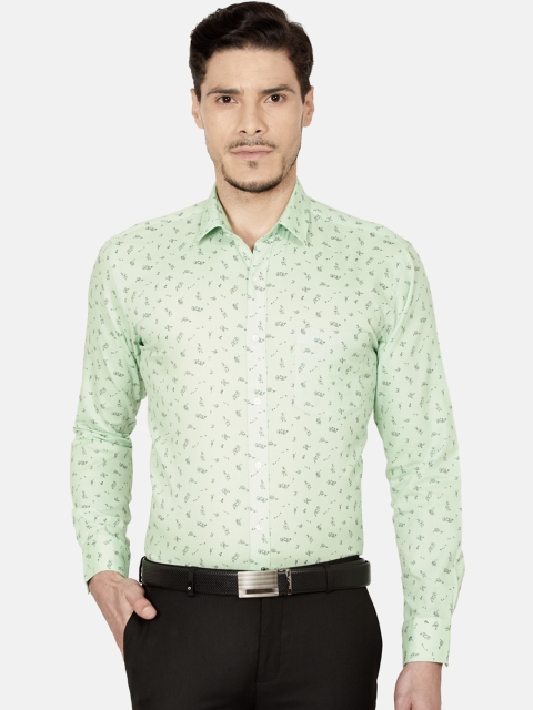 

Oxemberg Men Green Slim Fit Floral Opaque Printed Casual Shirt