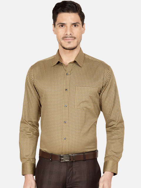 

Oxemberg Men Mustard Slim Fit Opaque Checked Casual Shirt