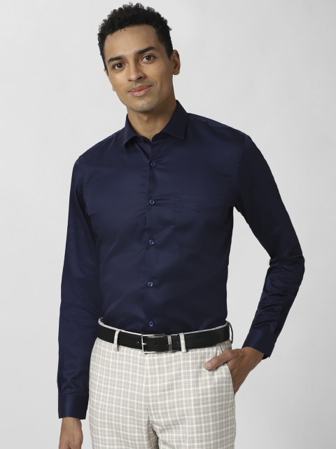 

Peter England Elite Men Navy Blue Slim Fit Opaque Casual Shirt