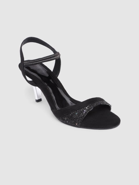 

Inc 5 Black Embellished Open Toe Heels