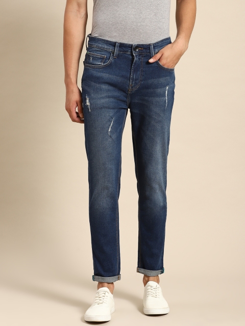 

United Colors of Benetton Men Blue Low Distress Stretchable Low-Crotch Fit Jeans