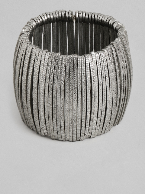 

RICHEERA Women Silver-Toned Silver-Plated Elasticated Bracelet