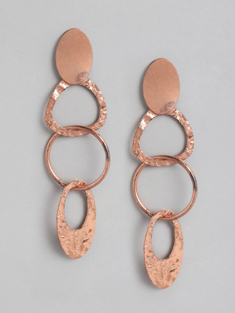 

RICHEERA Rose Gold Circular Drop Earrings