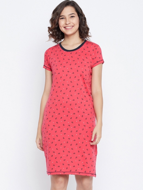 

Austin wood Red & Black Nautical Printed T-Shirt Nightdress