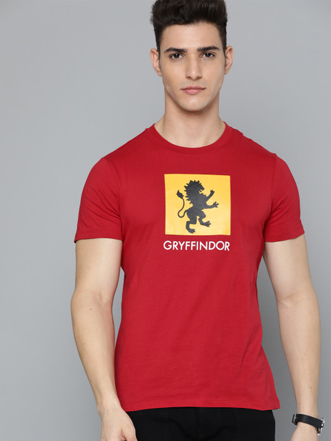 

Kook N Keech Harry Potter Unisex Red Typography Printed Pure Cotton T-shirt